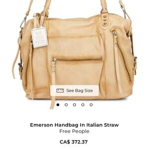 Stylish Straw Italian Leather Handbag